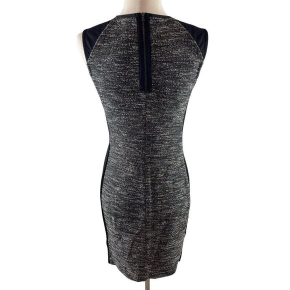 Eileen Fisher Boucle Tweed Sheath Dress Ponte Panels Size XS Black Career Chic - Picture 5 of 9